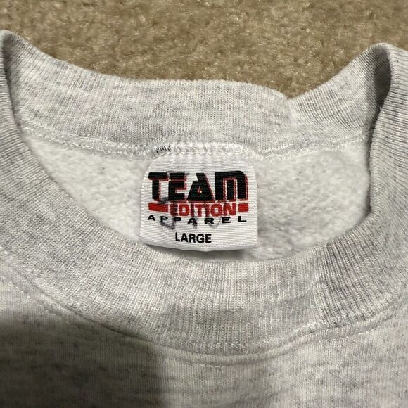 Vtg Team Edition Michigan St. Spartans Big Graphic Crewneck Sweatshirt L 90s USA - Picture 5 of 14